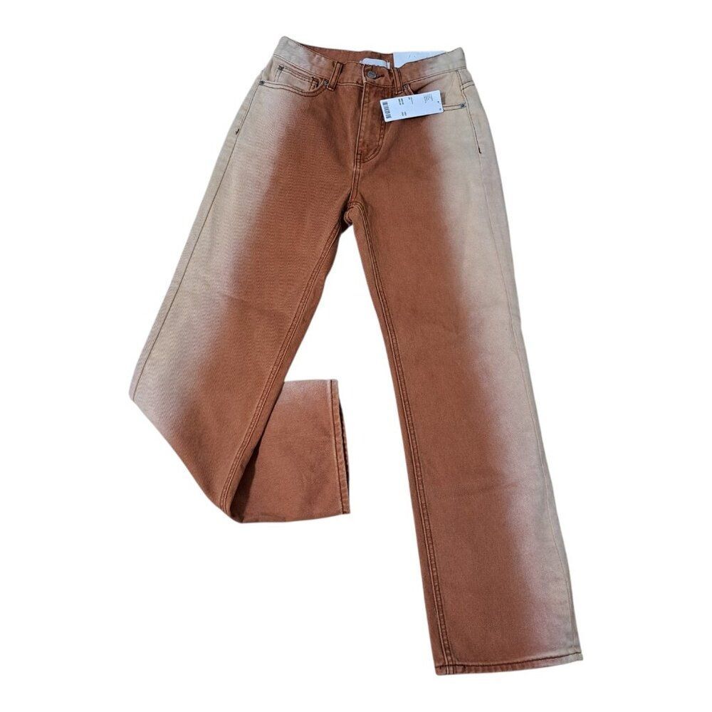 BDG Urban Outfitters Womens Cowboy Jeans High rise Straight Orange Ombre Dyed 25